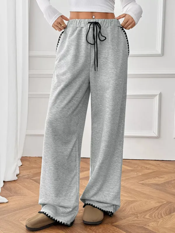 Wide-Leg Drawstring Pants sold by Charming Charlie