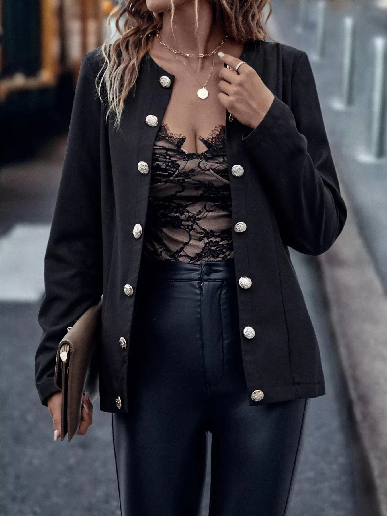 Solid Color Long Sleeve Outerwear sold by Charming Charlie