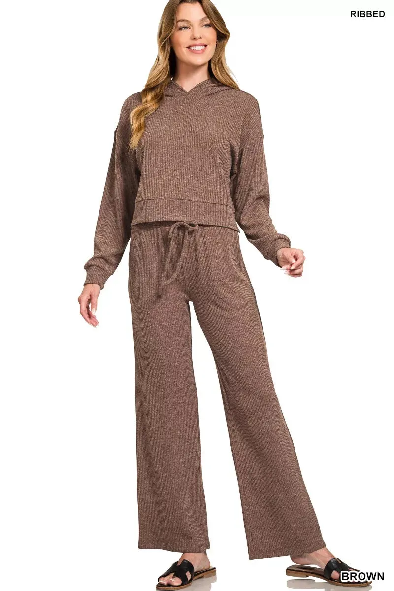 Zenana Ribbed Drawstring Lounge Pants sold by Charming Charlie product image thumbnail 2