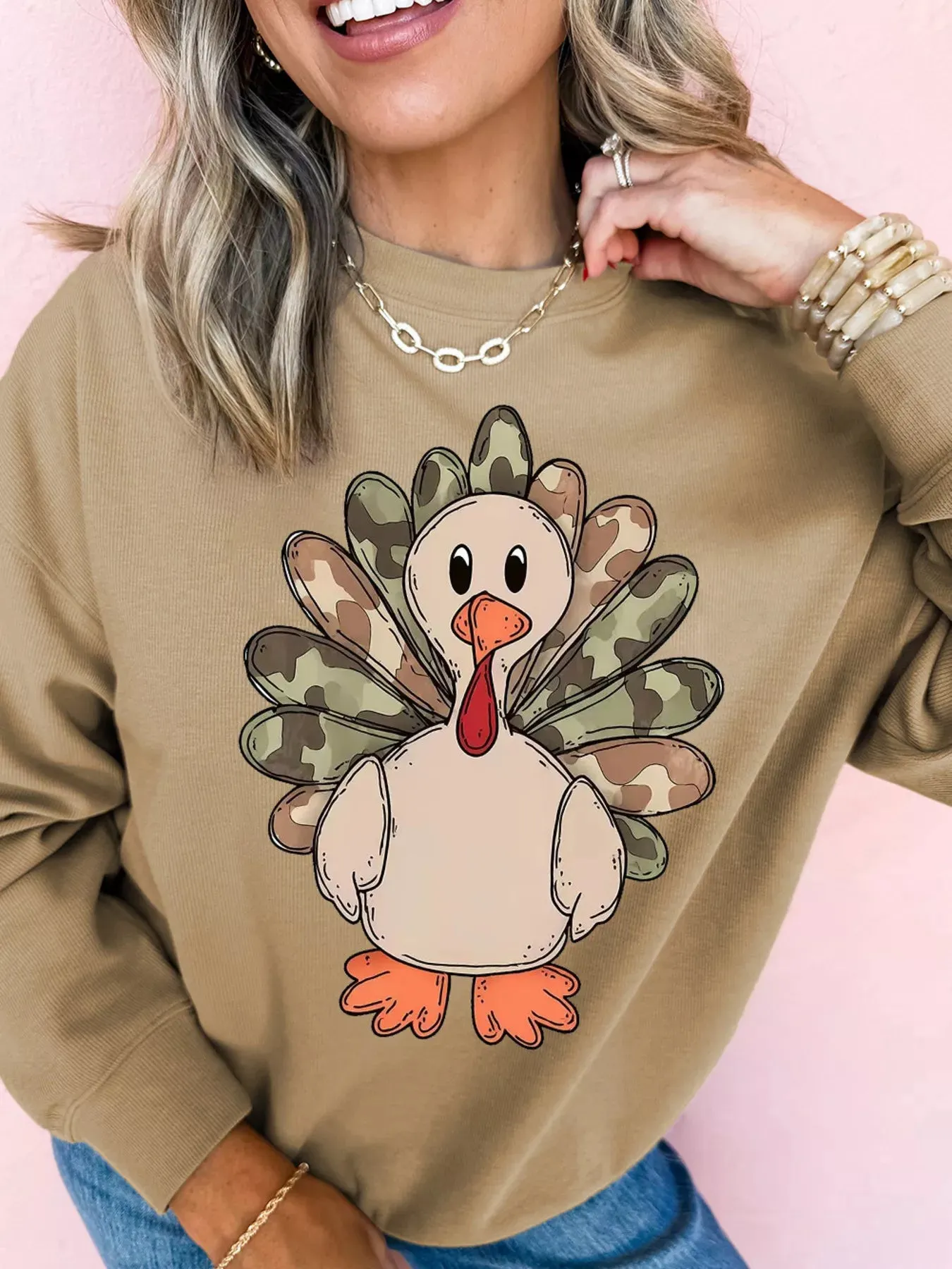 Camouflage Turkey Halloween Graphic Sweatshirt sold by Charming Charlie