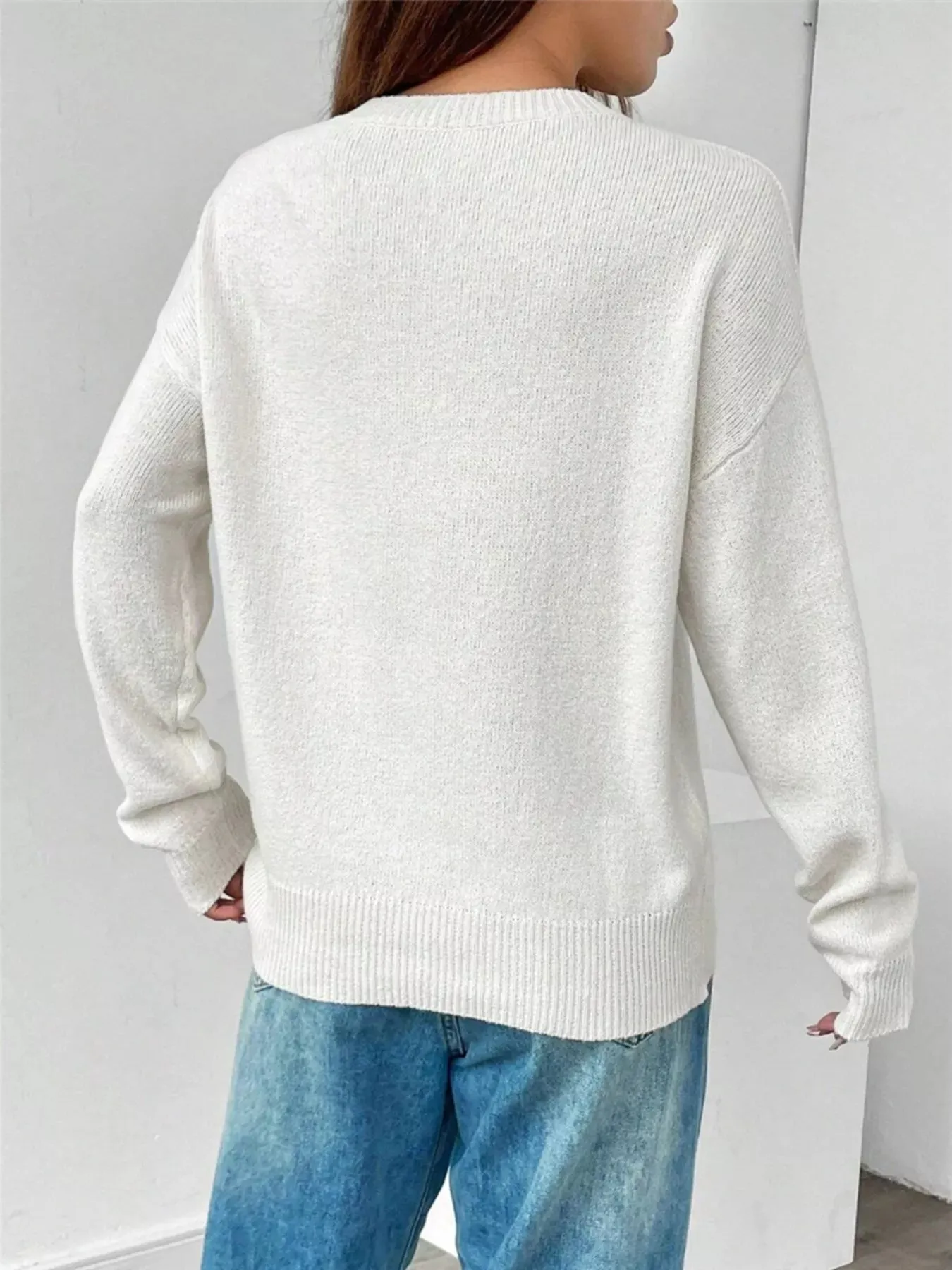 US Flag Round Neck Long Sleeve Sweater sold by Charming Charlie product image thumbnail 2