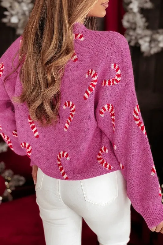 Christmas Candy Cane Drop Shoulder Sweater sold by Charming Charlie product image thumbnail 2
