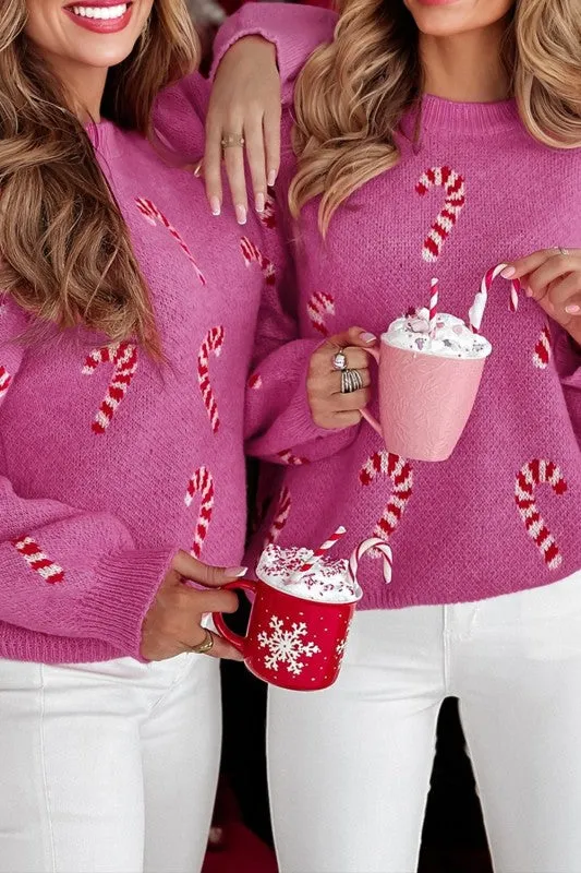 Christmas Candy Cane Drop Shoulder Sweater sold by Charming Charlie product image thumbnail 3