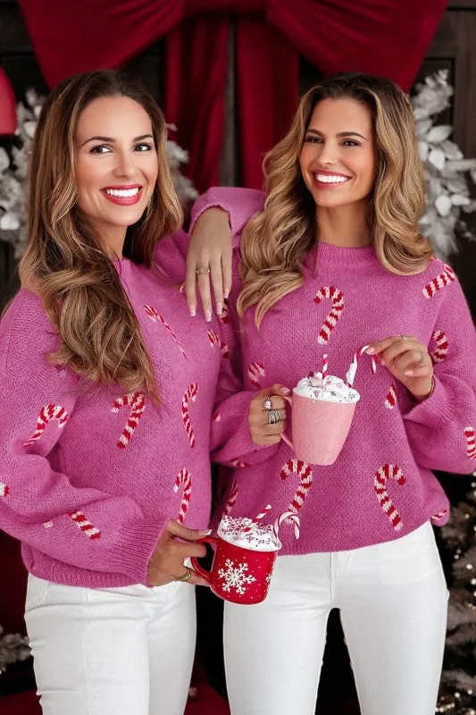 Christmas Candy Cane Drop Shoulder Sweater sold by Charming Charlie product image thumbnail 4