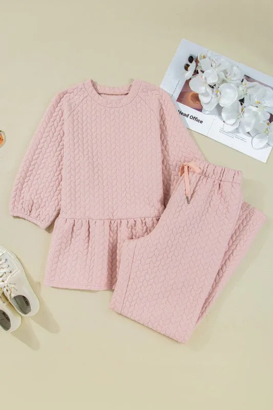 Cable Textured Top and Pants Set sold by Charming Charlie product image thumbnail 2