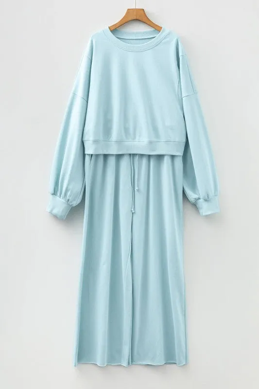 Solid Puff Sleeve Top and Drawstring Pants Set sold by Charming Charlie product image thumbnail 5