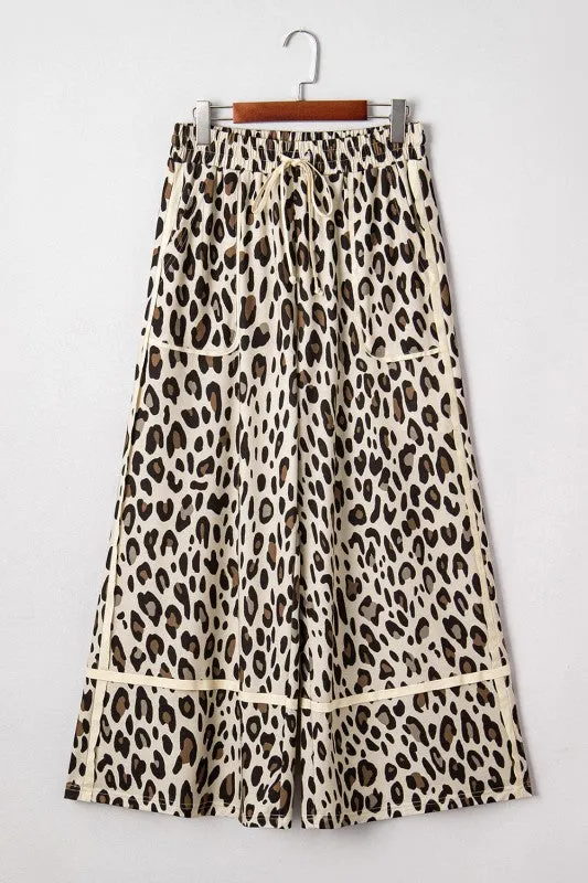 Leopard Wide Leg Cropped Pants sold by Charming Charlie product image thumbnail 2
