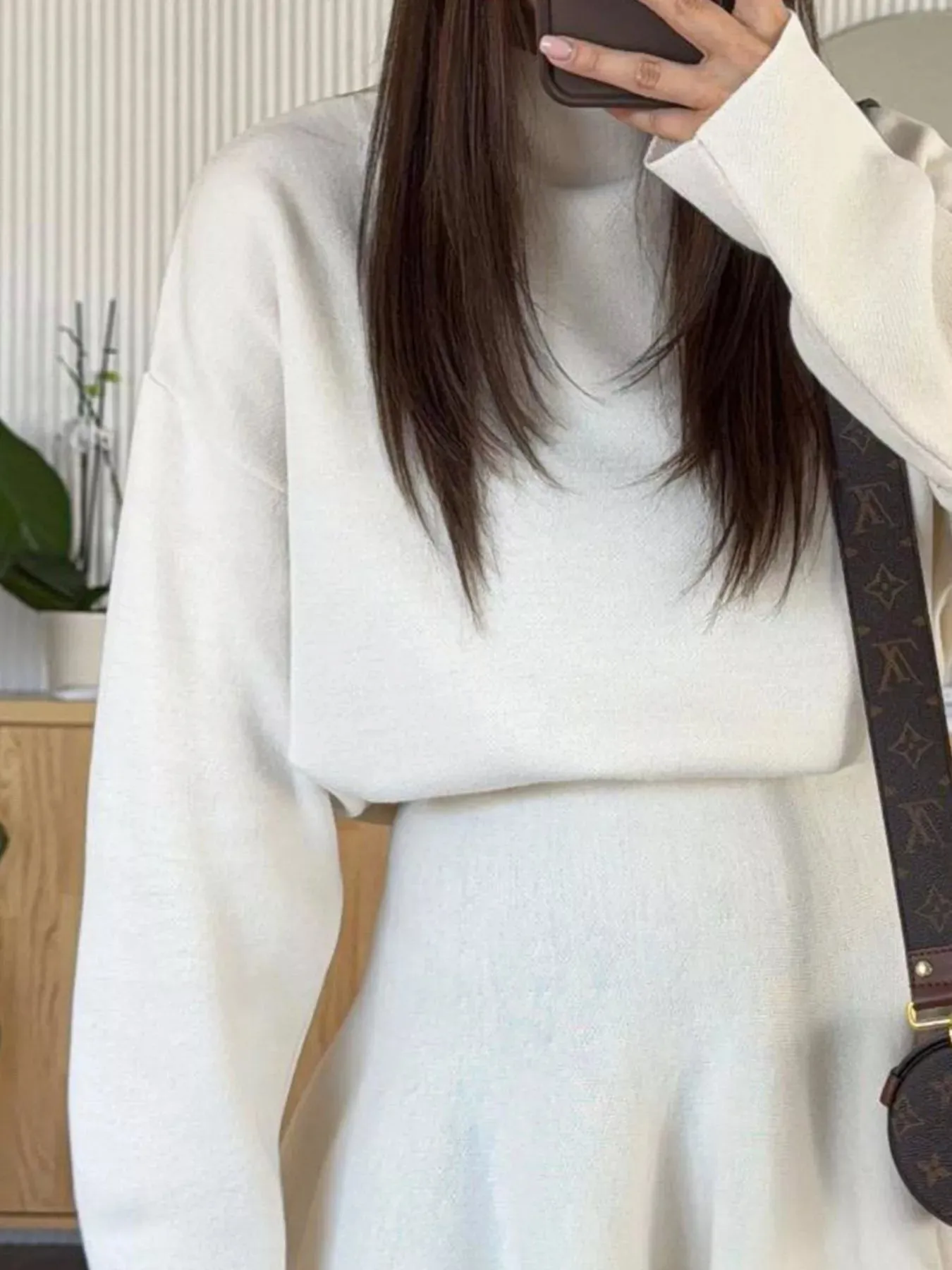 Round Neck Long Sleeve Mini Sweater Dress sold by Charming Charlie product image thumbnail 3