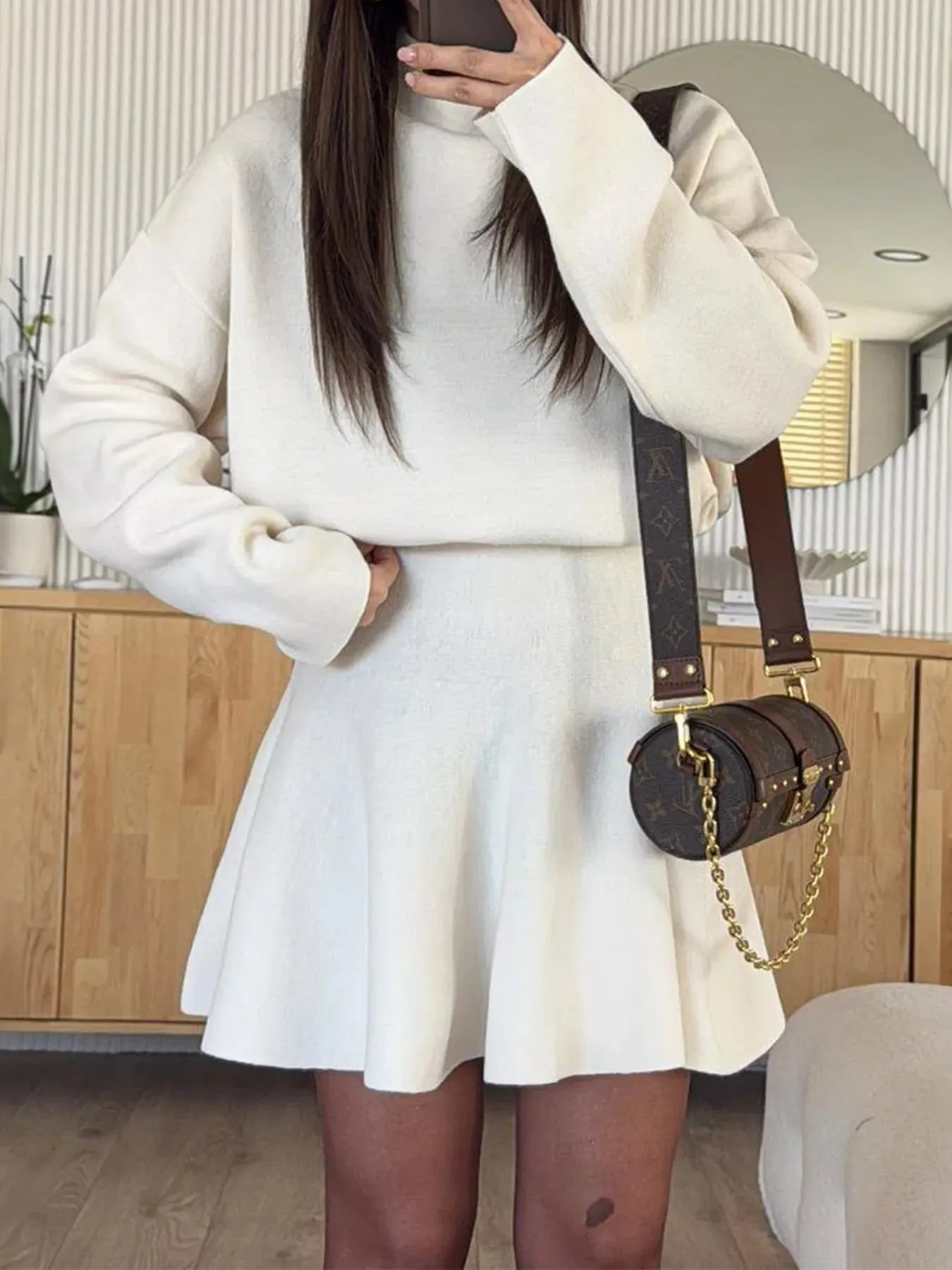 Round Neck Long Sleeve Mini Sweater Dress sold by Charming Charlie product image thumbnail 2