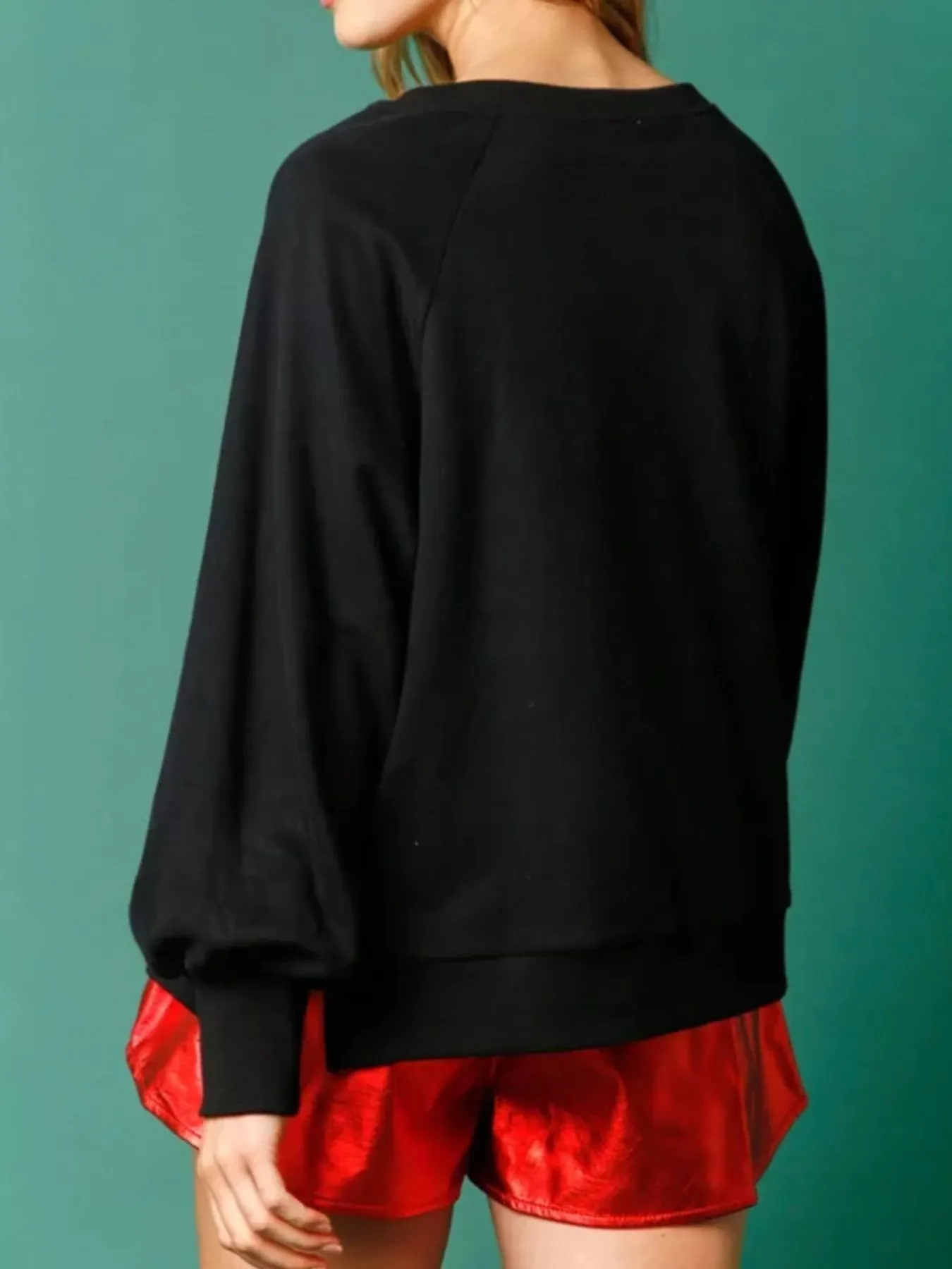 Christmas Sequin Gingerbread Round Neck Sweatshirt sold by Charming Charlie product image thumbnail 3