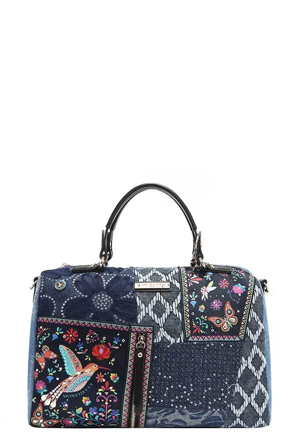 Nicole Lee USA Bosque De Amor Denim Boston Bag sold by Charming Charlie product image thumbnail 2