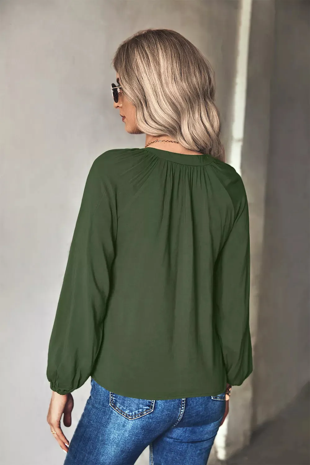 Tie Neck Long Sleeve Blouse sold by Charming Charlie product image thumbnail 2