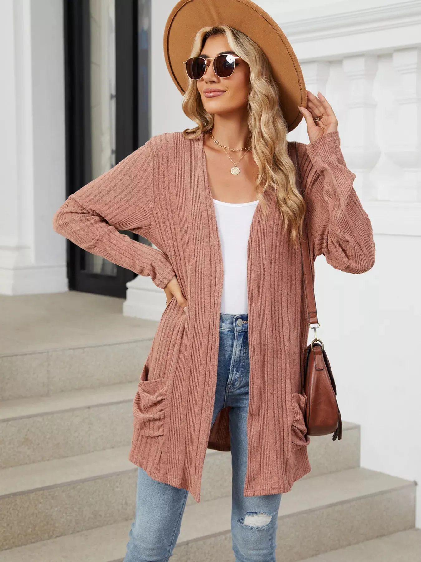 Open Front Long Cardigan sold by Charming Charlie product image thumbnail 2