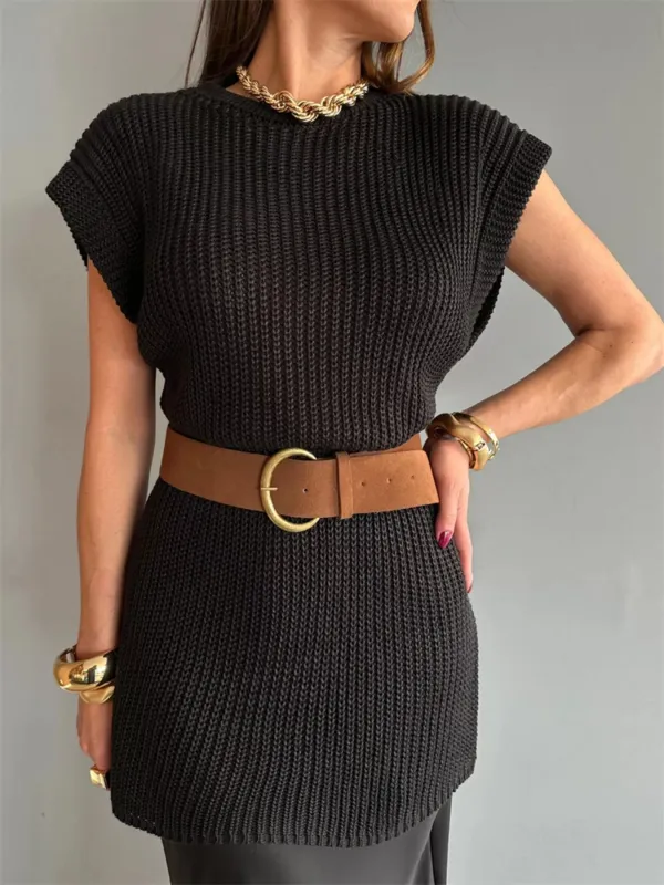 Round Neck Cap Sleeve Sweater Dress sold by Charming Charlie