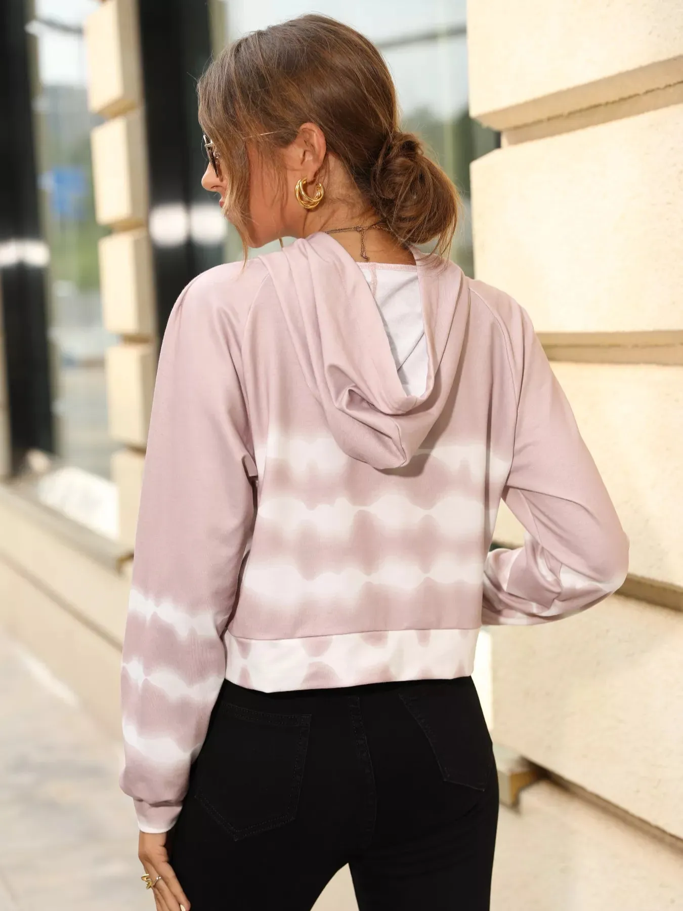 Drawstring Raglan Sleeve Hoodie sold by Charming Charlie product image thumbnail 4