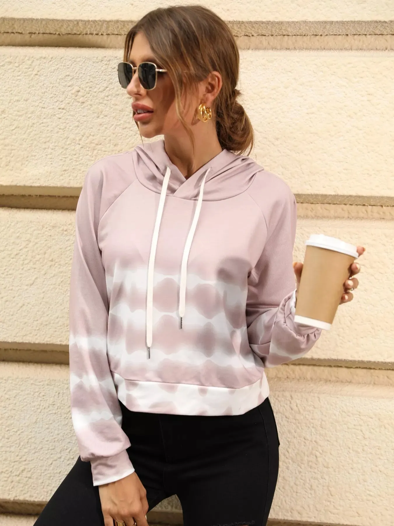 Drawstring Raglan Sleeve Hoodie sold by Charming Charlie product image thumbnail 5