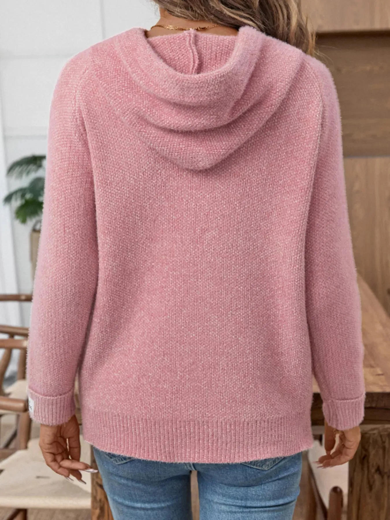 Long Sleeve Drawstring Hooded Sweater sold by Charming Charlie product image thumbnail 2