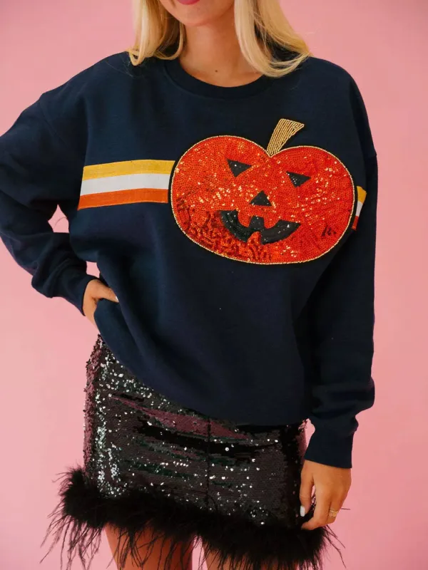 Halloween Sequin Round Neck Sweatshirt sold by Charming Charlie