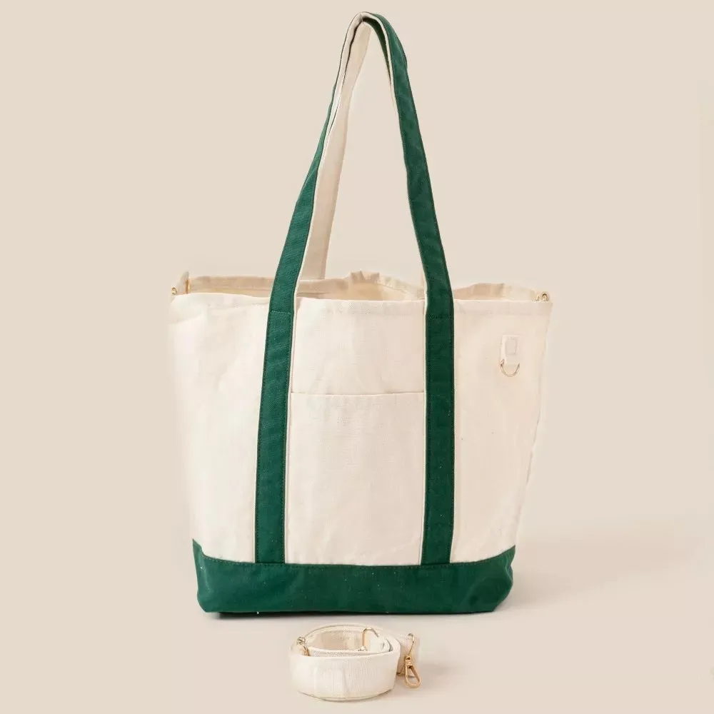 Fame Contrast Trim Tote Bag sold by Charming Charlie