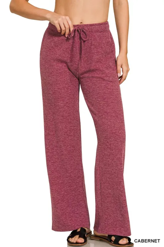 Zenana Ribbed Drawstring Lounge Pants sold by Charming Charlie