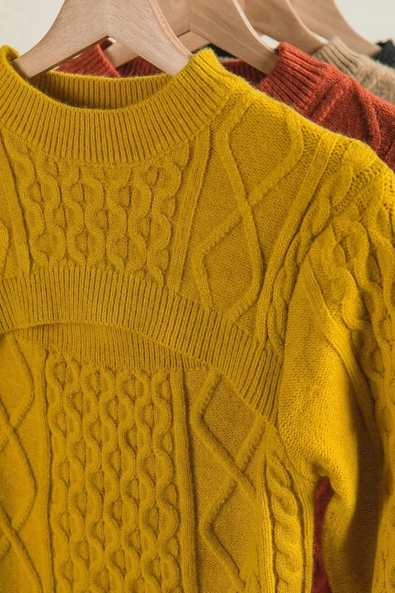 BiBi Cable-Knit Sweater with Cut Out Chest Detail sold by Charming Charlie product image thumbnail 2