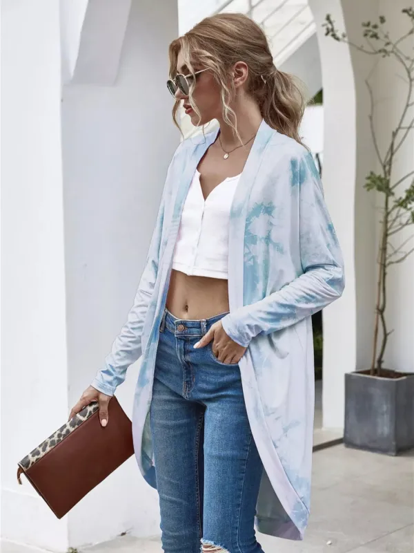 Tie-Dye Oversized Open Front Cardigan sold by Charming Charlie