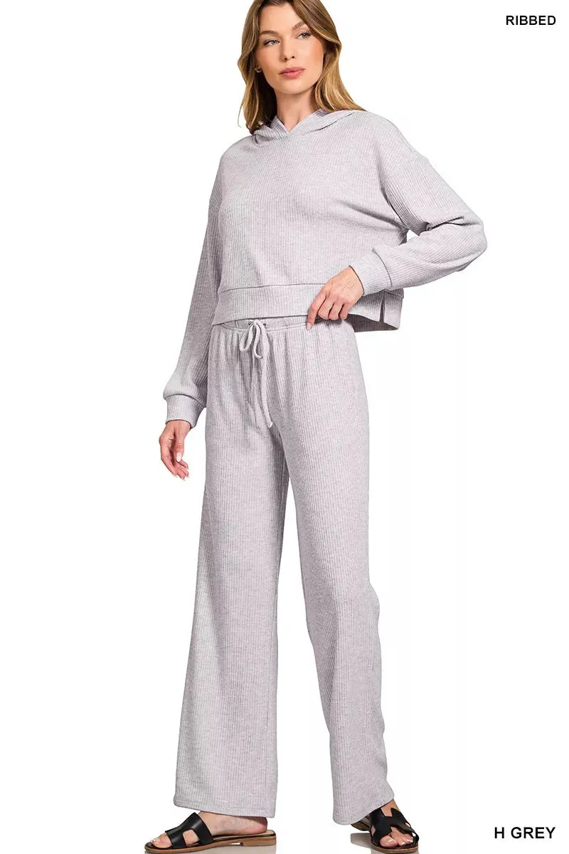 Zenana Ribbed Drawstring Lounge Pants sold by Charming Charlie product image thumbnail 2