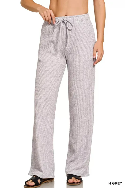 Zenana Ribbed Drawstring Lounge Pants sold by Charming Charlie