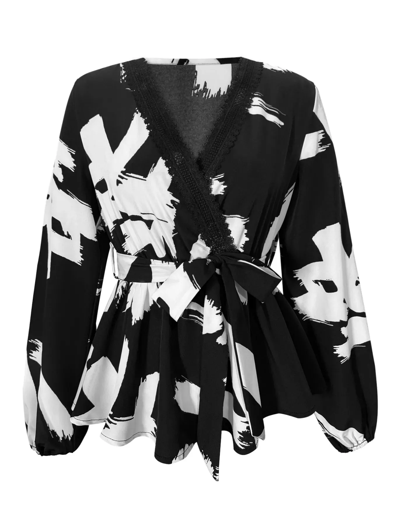 Tie Waist Long Sleeve Blouse sold by Charming Charlie product image thumbnail 2