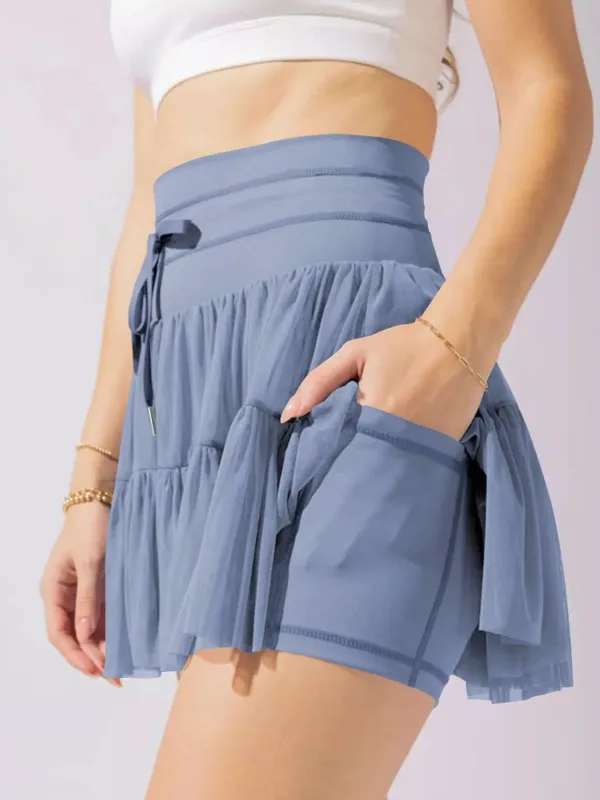 Tiered Skort with Drawstring sold by Charming Charlie