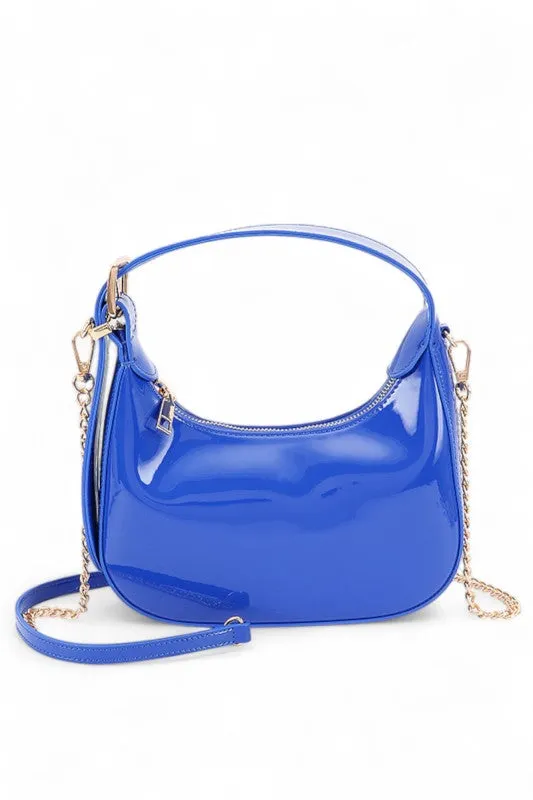 Patent Faux Leather Top Handle Swing Bag sold by Charming Charlie product image thumbnail 5