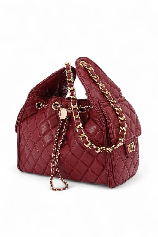 Dimond Quilted Fashion Shoulder Bag sold by Charming Charlie product image thumbnail 5