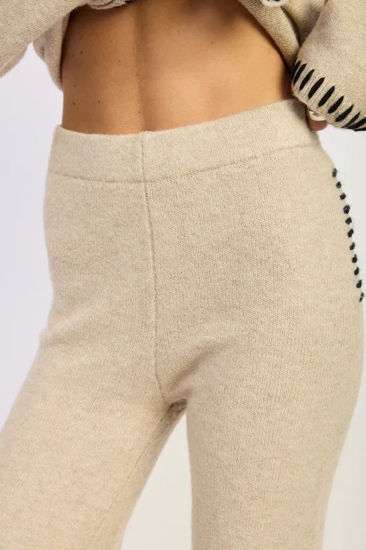 WIDE LEG PANTS WITH BLANKET STITCHING sold by Charming Charlie product image thumbnail 2