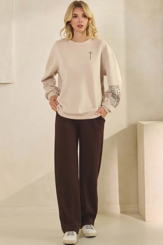 Set Your Minds Ultra Comfy Graphic Sweatshirt sold by Charming Charlie product image thumbnail 5