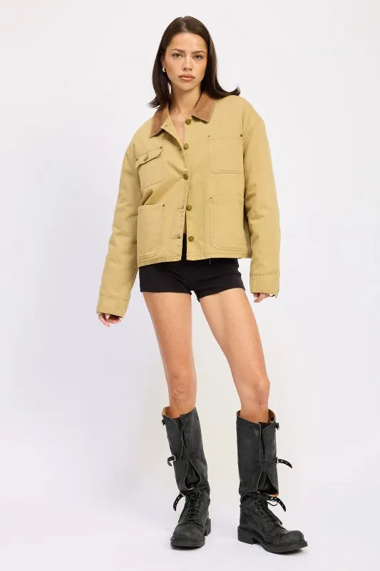 COMBO CHORE JACKET WITH POCKETS sold by Charming Charlie product image thumbnail 5