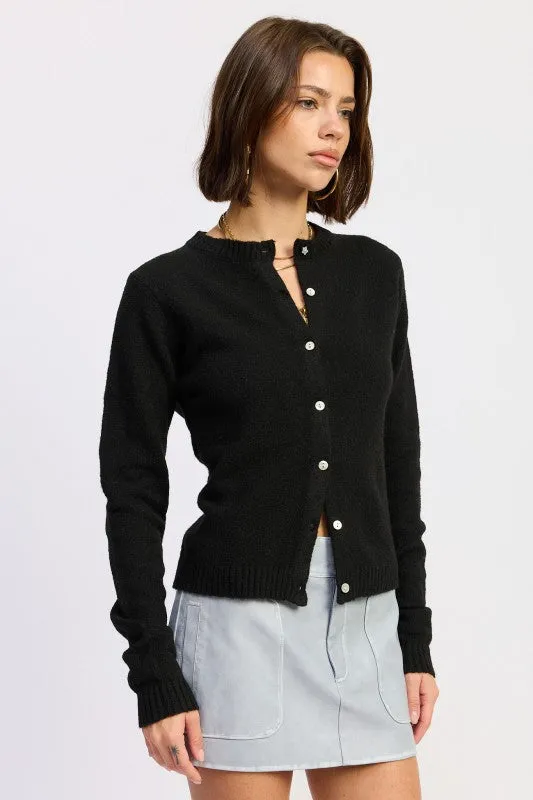 FITTED BUTTON UP CARDIGAN sold by Charming Charlie product image thumbnail 5