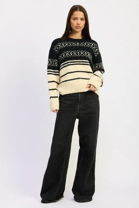 FAIR SLE STRIPED OVERSIZE SWEATER sold by Charming Charlie product image thumbnail 3