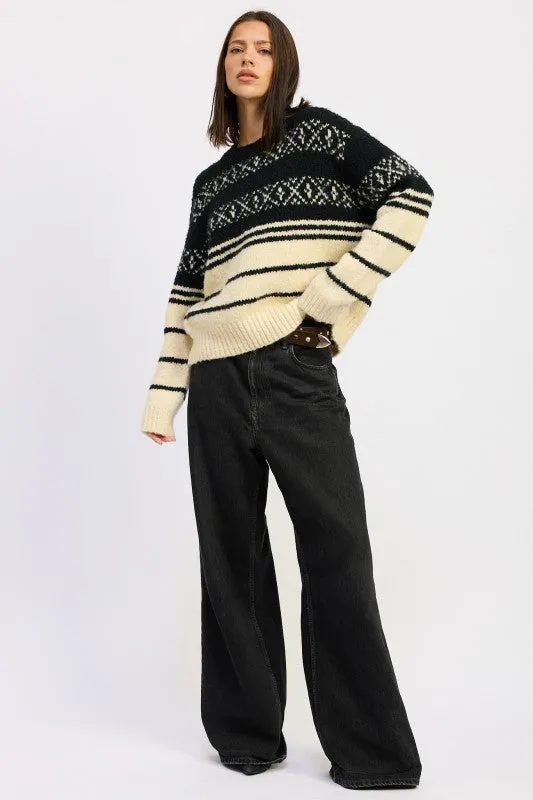 FAIR SLE STRIPED OVERSIZE SWEATER sold by Charming Charlie product image thumbnail 5