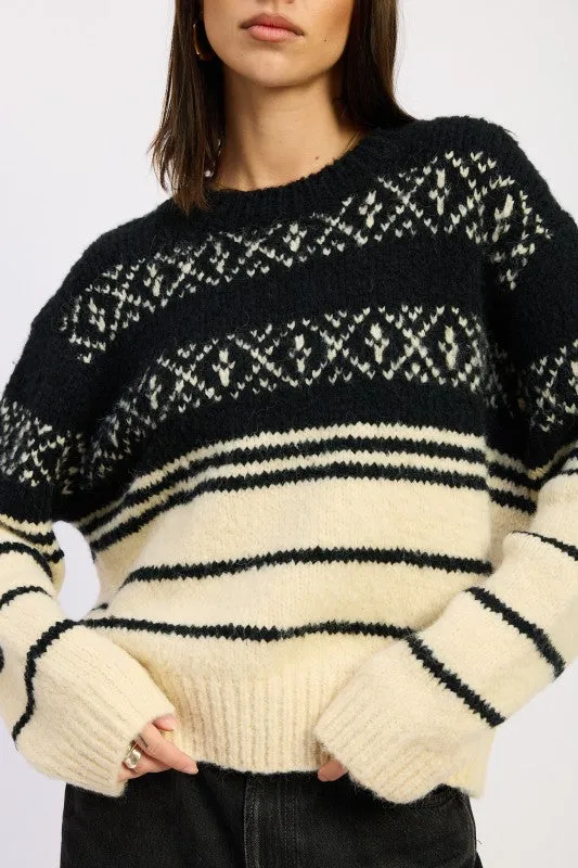 FAIR SLE STRIPED OVERSIZE SWEATER sold by Charming Charlie product image thumbnail 2