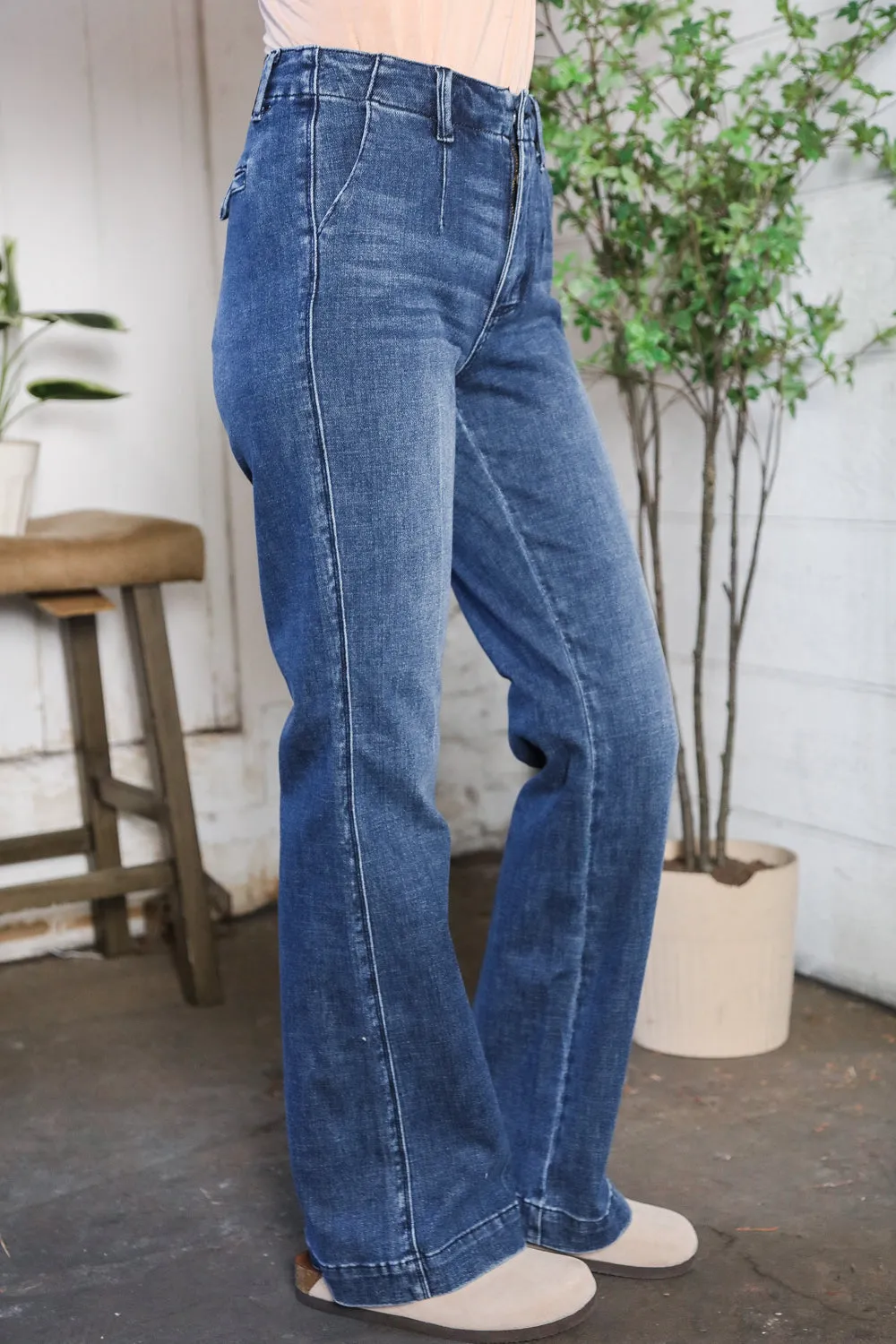 Trouser Bootcut Stretch Denim Jeans sold by Charming Charlie product image thumbnail 2