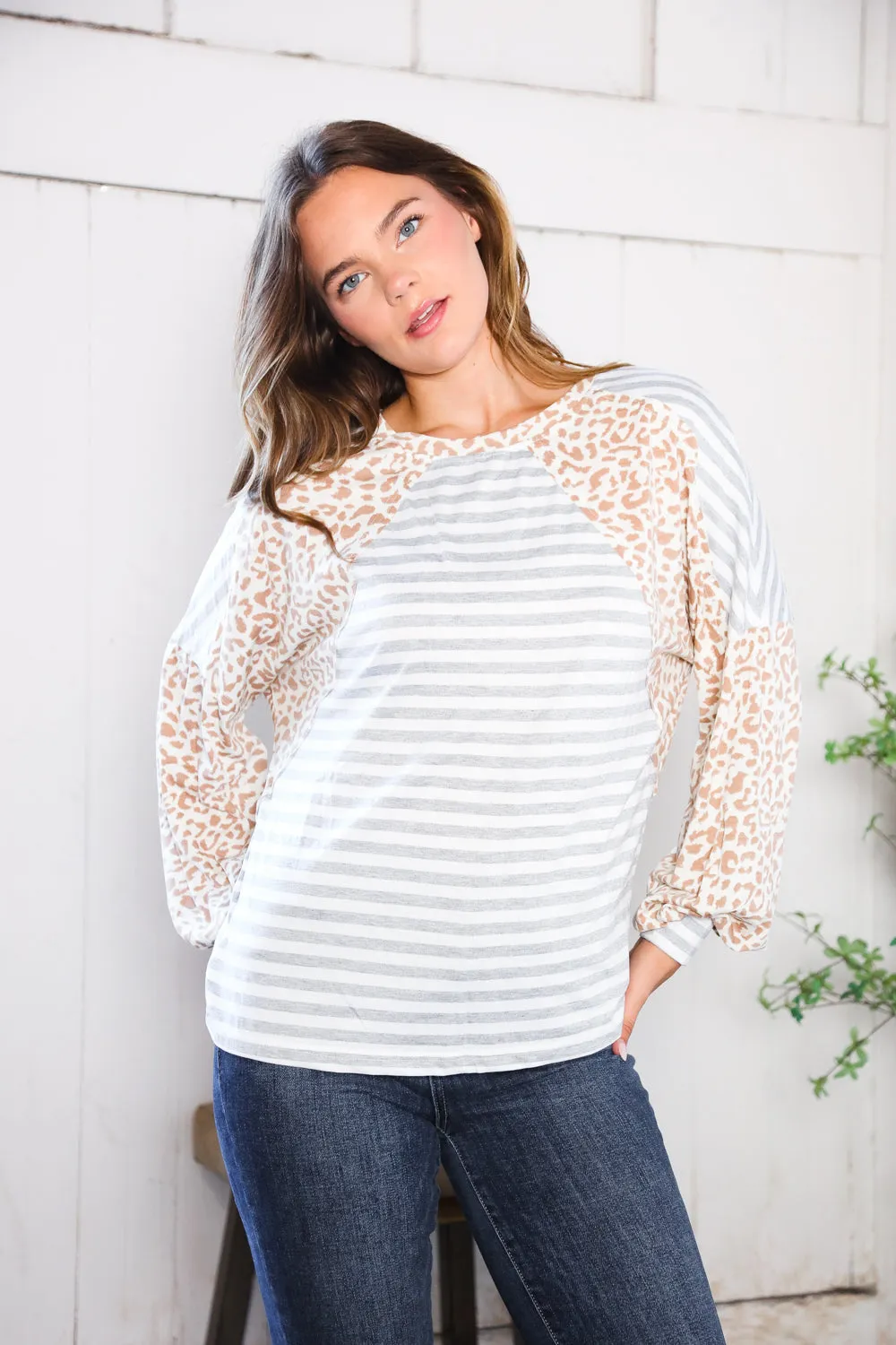 Spots and Stripe Cuffed Long Sleeve sold by Charming Charlie product image thumbnail 4