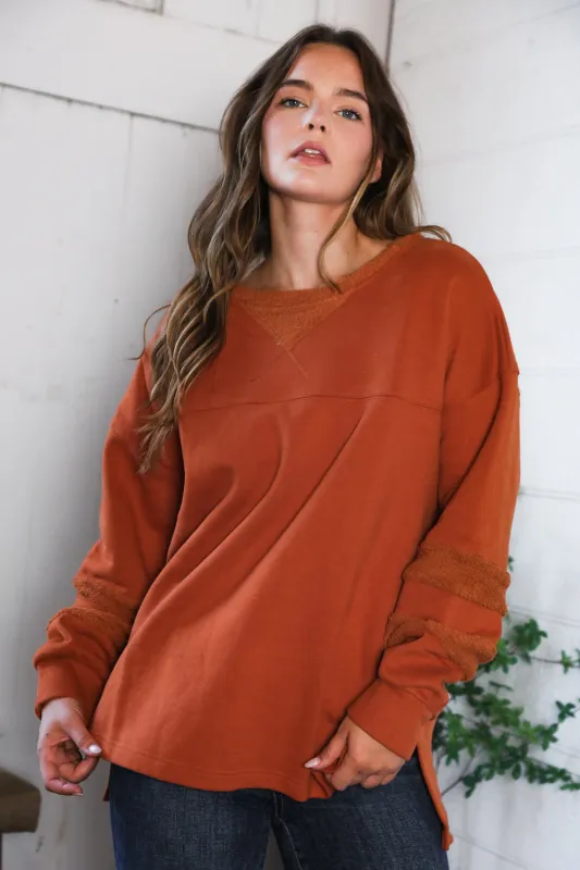 Falling Leaves Rust Pullover made by Fantastic Fawn