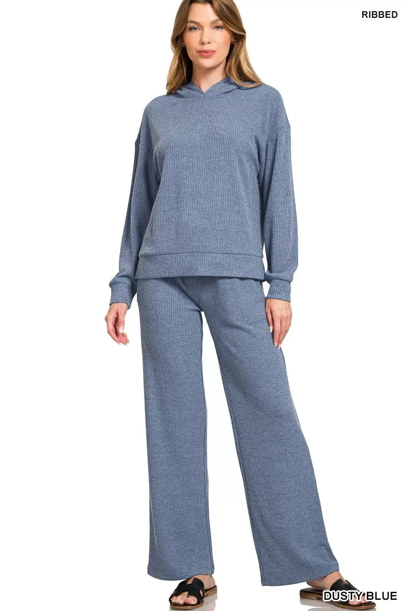 Zenana Ribbed Drawstring Lounge Pants sold by Charming Charlie product image thumbnail 4