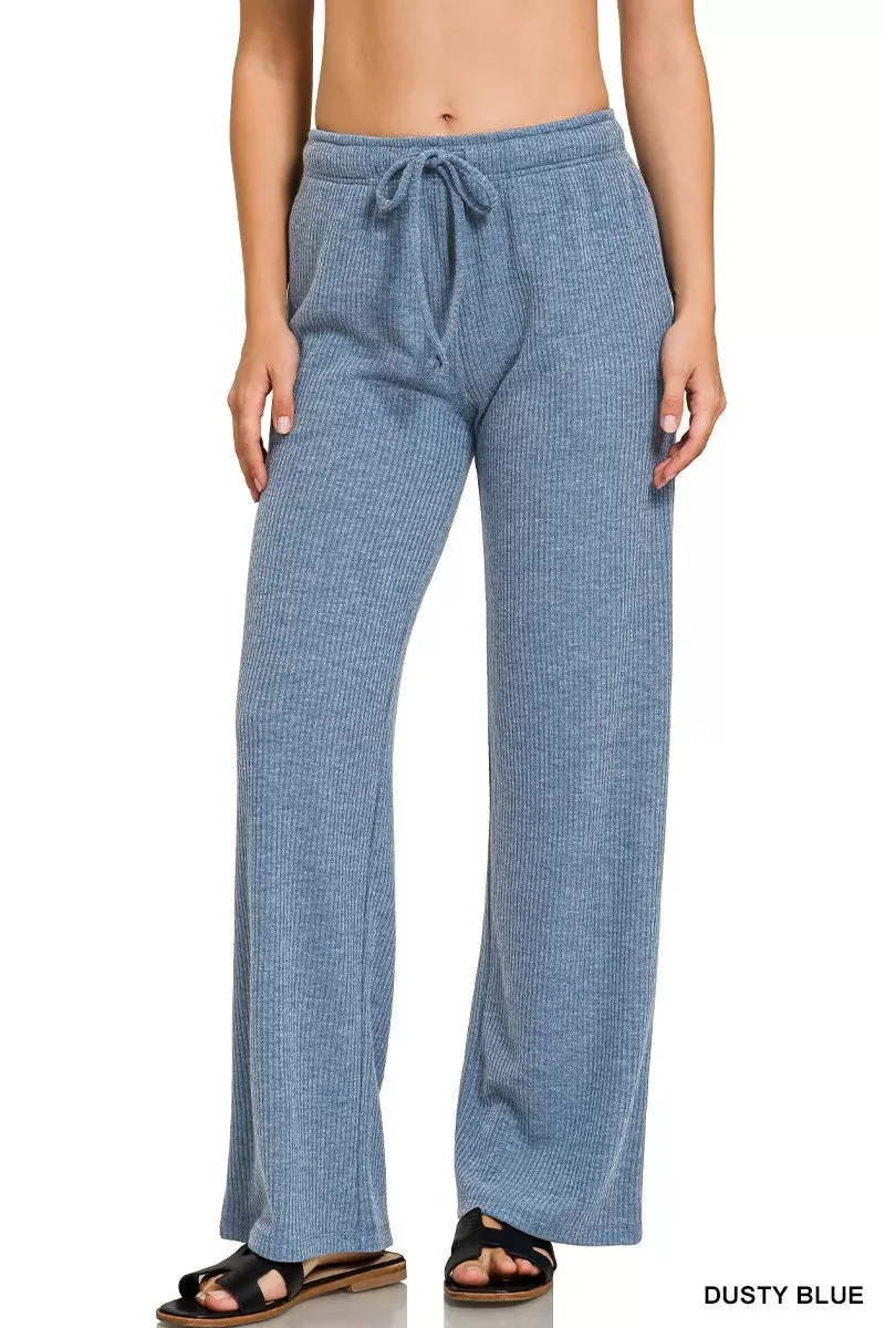 Zenana Ribbed Drawstring Lounge Pants sold by Charming Charlie