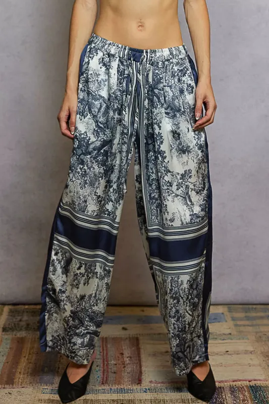 POL Floral Printed Woven Wide Leg Drawstring Pants sold by Charming Charlie