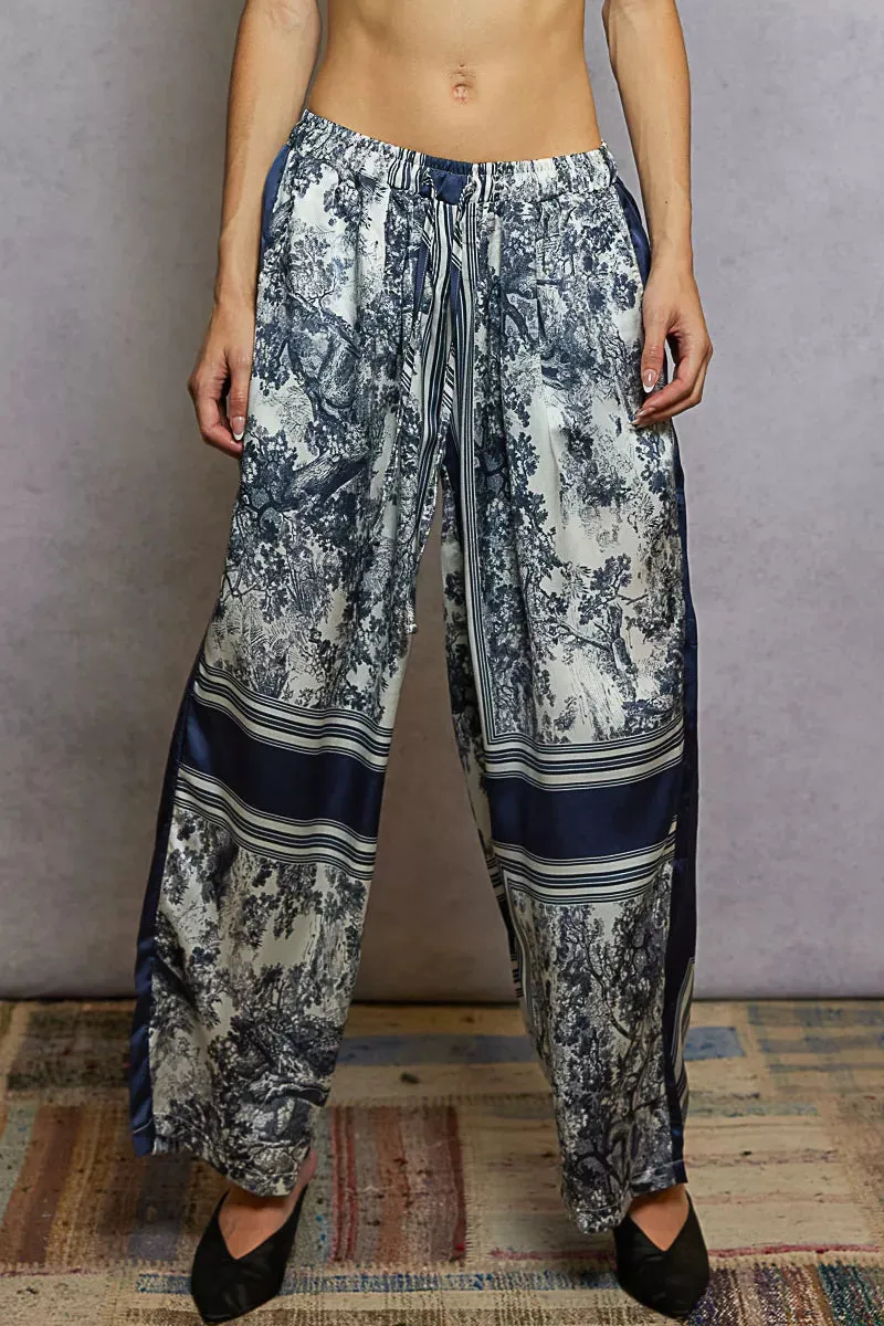 POL Floral Printed Woven Wide Leg Drawstring Pants sold by Charming Charlie