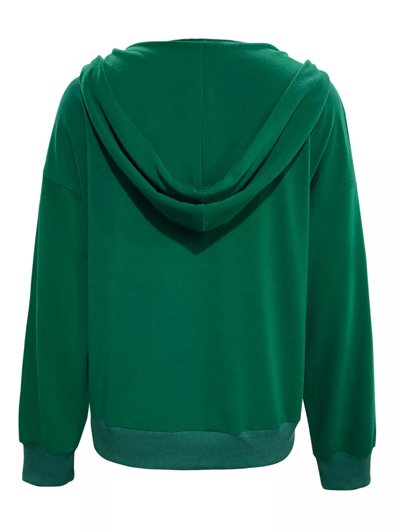 Full Size Snap-Down Hoodie with Kangaroo Pocket Plus Size sold by Charming Charlie product image thumbnail 4