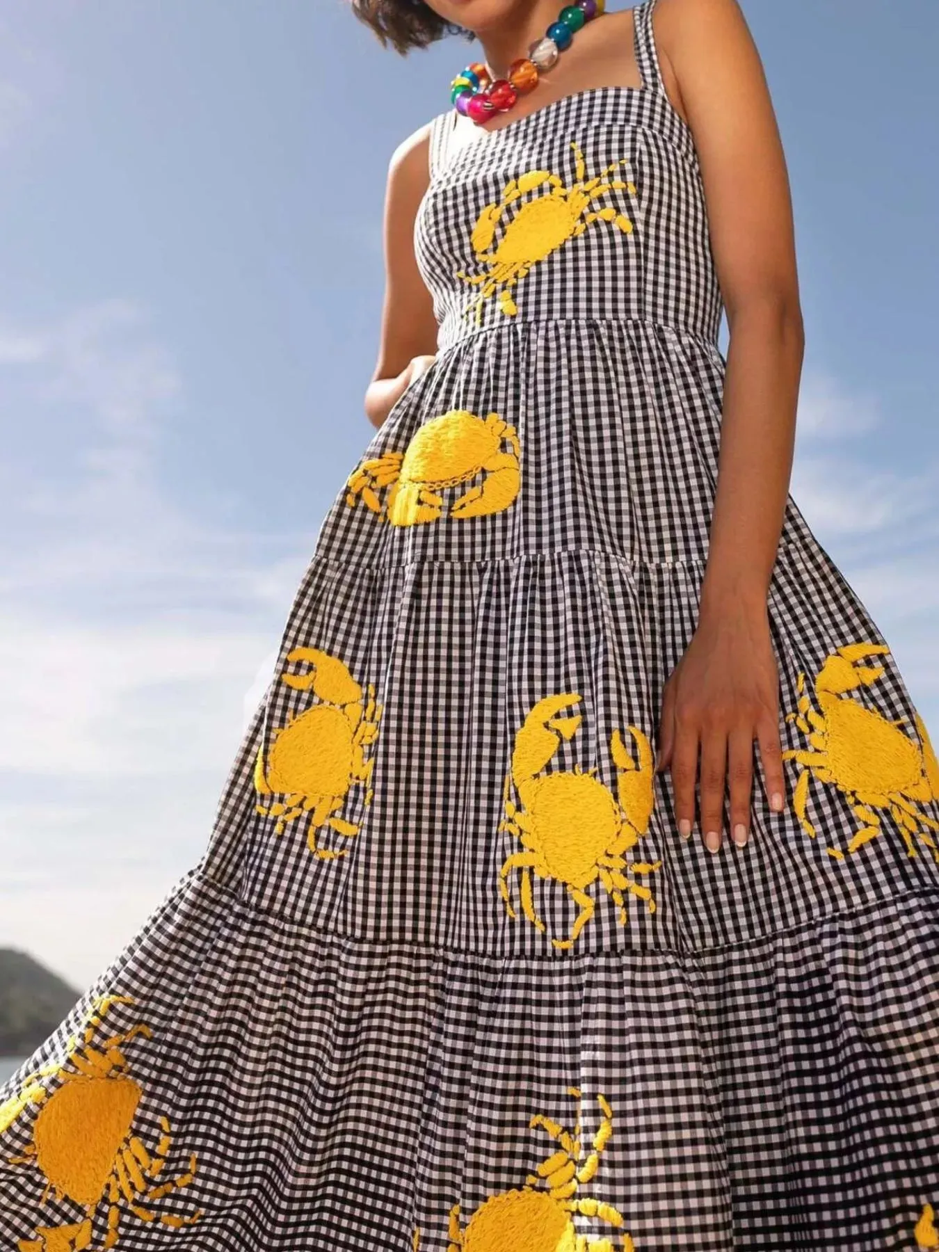 Embroidered Square Neck Tiered Maxi Cami Dress sold by Charming Charlie product image thumbnail 5