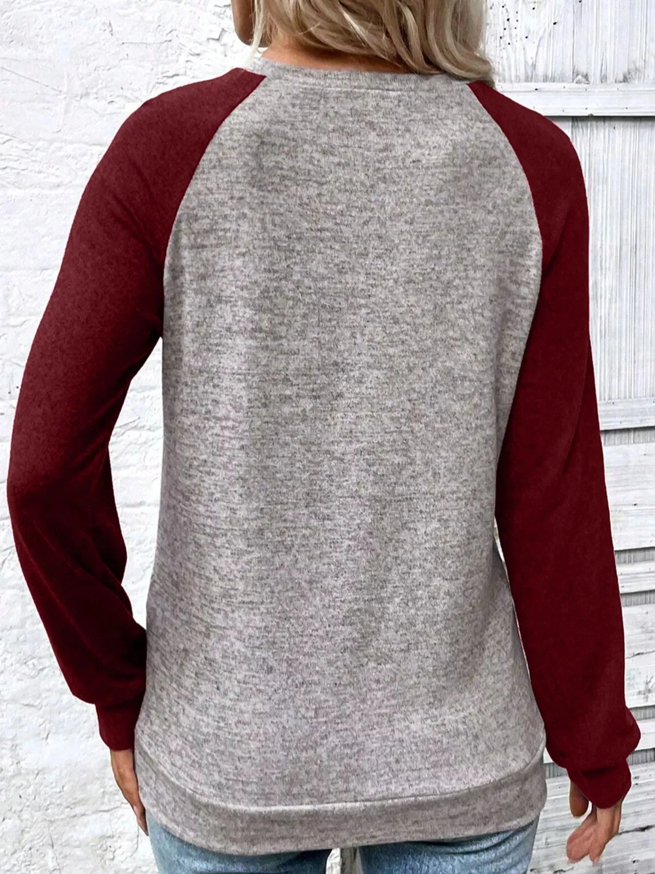 Color Block Raglan Long Sleeve T Shirt sold by Charming Charlie product image thumbnail 2