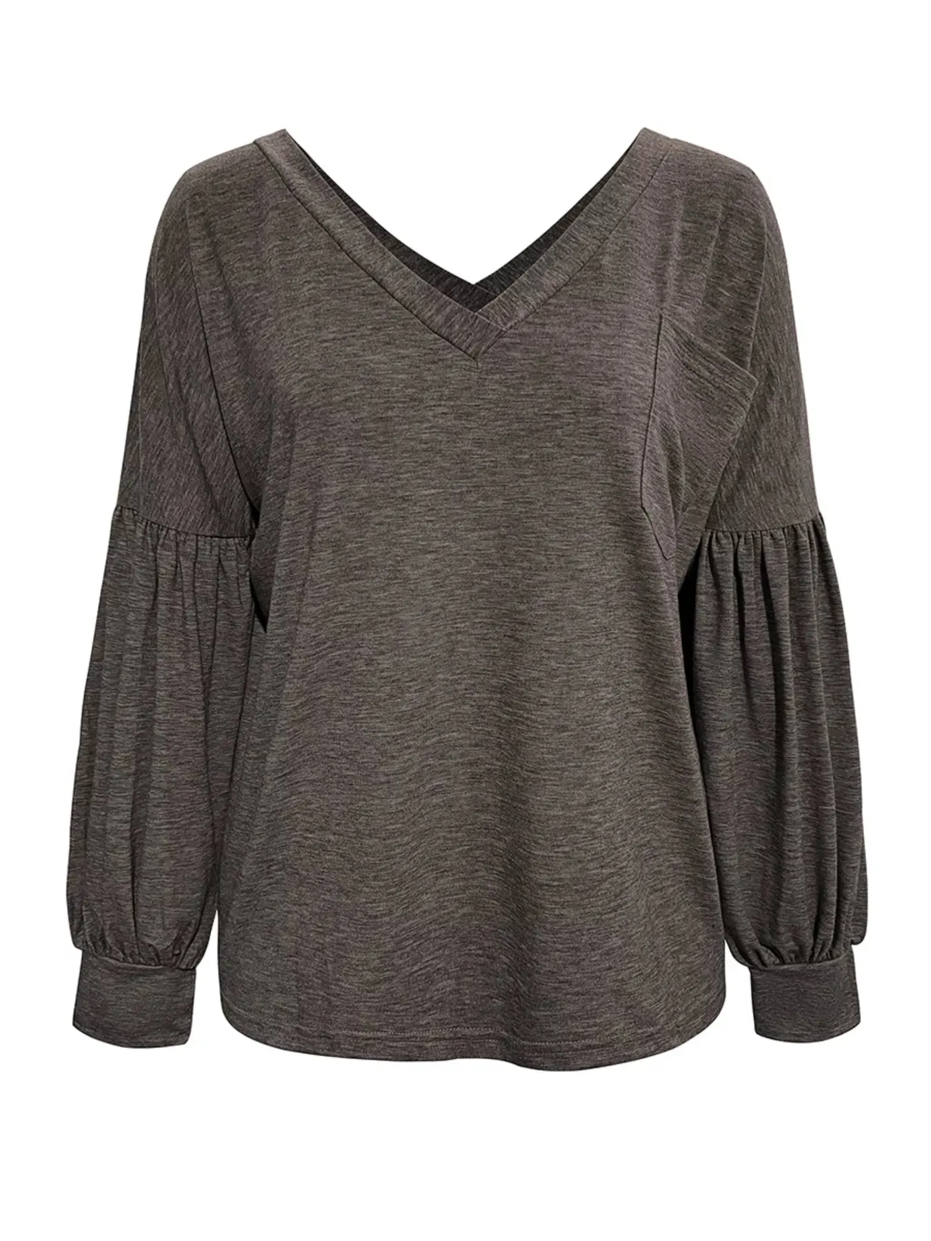 Oversized V-Neck Long Sleeve Blouse sold by Charming Charlie product image thumbnail 4
